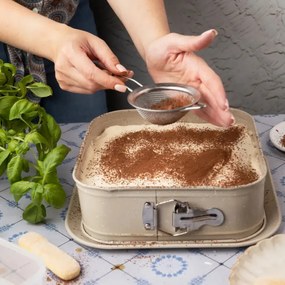 Форма за печене с падащо дъно Kinghoff KH 1977, 27.5 см, Мраморно покритие, Бежов