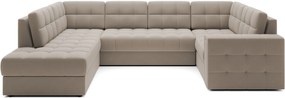 Ъглов диван Bale U-Бежов-Ляв