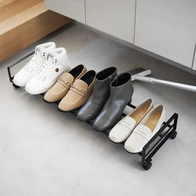 Черен метален стелаж за обувки 83,5x14,5x27,5 cm Tower – YAMAZAKI