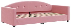 354139 vidaXL Кушетка, розова, 90x200 см, кадифе