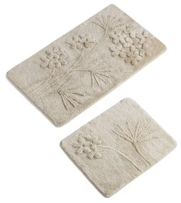 Комплект от 2 бежови килимчета за баня Karima Muna - Foutastic