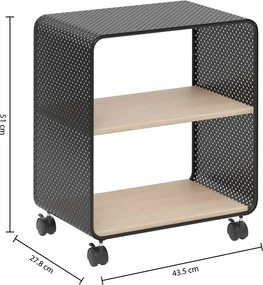 Етажерка 5five, Метал и дърво, 2 отделения
