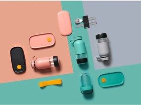 Тюркоазена бутилка за пътуване стъклена бутилка 500 ml To Go – Lékué