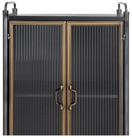 Черна метална витрина 58x150 cm Brick – Ixia