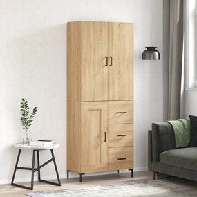 3196014 vidaXL Висок шкаф, дъб сонома, 69,5x34x180 см, инженерно дърво