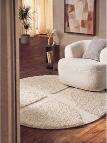 Кремав ръчно изработен кръгъл килим ø 160 cm Lambeth Jasper – Ted Baker