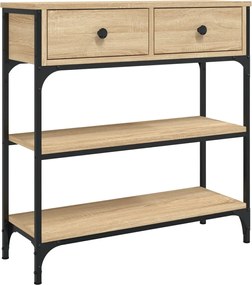 834186 vidaXL Конзолна маса, дъб сонома, 72,5x25x75 см, инженерно дърво