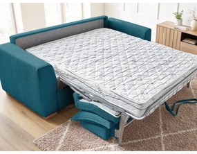 Син разтегателен диван от рипсено кадифе 225 cm Augustin – Bobochic Paris