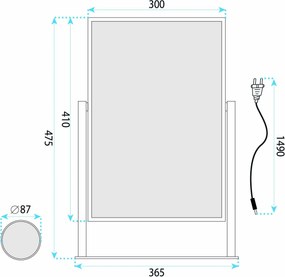 Огледало LED LUMI L.Gold 30x40cm