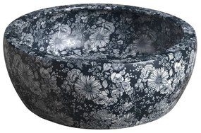 Тъмносиня керамична кръгла мивка ø 41 cm Priori – Sapho