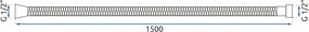 Душ маркуч Rea Chrome 150 cm