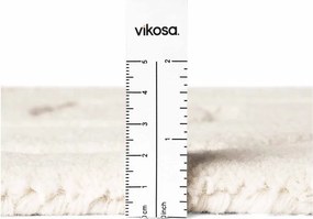 Кремав ръчно изработен вълнен кръгъл килим ø 200 cm Arcura – Vikosa