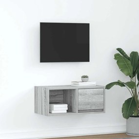 861446 vidaXL ТВ шкаф Grey Sonoma 60x31x25,5 cm Инженерна дървесина