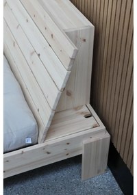 Двойно легло от масивен бор с включена подматрачна рамка в естествен цвят 140x200 cm Layers – Karup Design