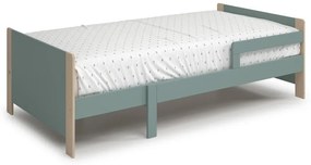 Детско легло в зелено-натурално с възможност за удължаване 90x140/190 cm Willi - Marckeric