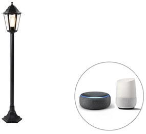 Интелигентна стойка за външна лампа черна 125 см с WiFi ST64 - New Orleans
