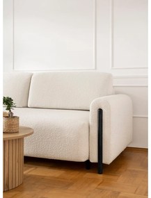 Сгъваем/с място за съхранение диван от прежда с примки от букле в цвят слонова кост 244 cm Arcadova – ELTAP