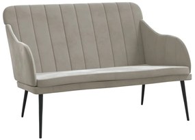 351464 vidaXL Пейка, светлосива, 110x76x80 см, кадифе