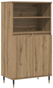 857459 vidaXL Висок шкаф, дъб артизан, 60x36x110 см, инженерно дърво