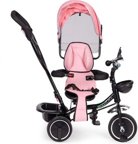 Триколка, детска количка розова ECOTOYS