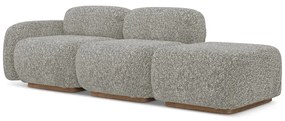 Сив модулна лежанка (ляв ъгъл) Ailani – Makamii