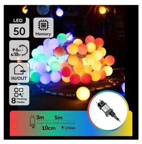 Aigostar - LED RGBY Външен декоративен гирлянд 50xLED/3,6W/230V/8 функции 5m IP44