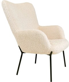 Кремаво кресло от изкуствен косъм Glasgow – Bonami Essentials