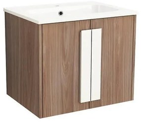 Конзолен PVC шкаф ICP 6451-1 с умивалник, 60x45x50см