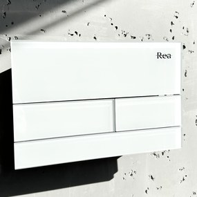 Бутон за тоалетна K011A-Q  и Slim024N Rea T White Glass
