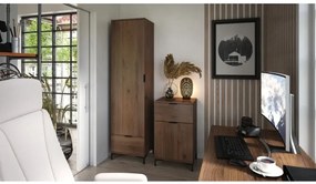 Скрин ЛАНА K-150S Елегантен Орех - СТОЯЩ ШКАФ С 2 ВРАТИ С ЧЕКМЕДЖЕТА