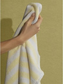 Светложълта/бяла хавлиена кърпа от органичен памук от тери 70x140 cm Arto – Blomus