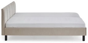Бежово двойно легло 180x200 cm тапицирано без ламелно дъно Joker – Meise Möbel