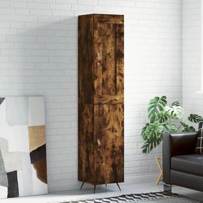 3200110 vidaXL Висок шкаф, опушен дъб, 34,5x34x180 см, инженерно дърво