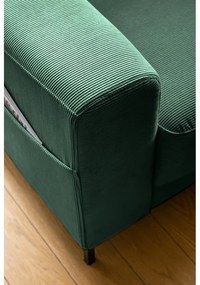 Тъмнозелено кресло от рипсено кадифе Lofty Lilly – Miuform