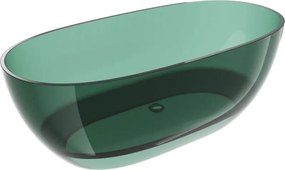 Mexen Pure teal свободно стояща прозрачна вана 170 x 80 cm, хромиран дренаж - 58071708011