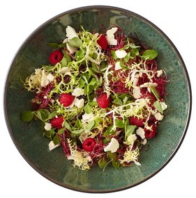 Зелена/черна глинена купа ø 30 cm Gastro Green/Black – Bitz