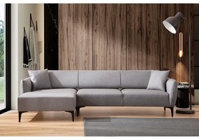 Светлосив ъглов диван , ляв ъгъл Belissimo – Balcab Home