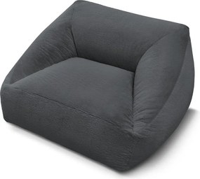 Тъмносив пуф от изкуствен косъм Lilibet – Bobochic Paris