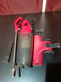 Втора ръка: Прахосмукачка вертикална Rosberg R51001A, 600W, 800 ml, HEPA филтър, Използване като ръчна, Червен