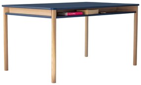 Тъмно синя трапезна маса от ясенова дървесина Zeen - Ragaba