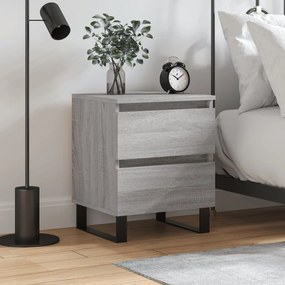 826904 vidaXL Нощно шкафче сив сонома 40x35x50 см инженерно дърво