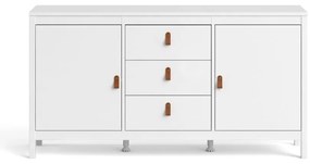 Бял нисък скрин 151x80 cm Madrid – Tvilum