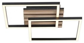 JUST LIGHT. 14053-79 - LED таванно осветително тяло AKUSTIKA LED/15W/230V дъб/черно