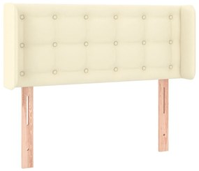 3118848 vidaXL Горна табла за легло, кремава, 93x16x78/88 см, изкуствена кожа