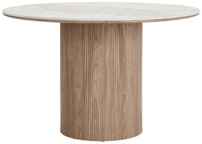 Кръгла трапезна маса с плот от имитация на мрамор ø 120 cm Athens – House Nordic