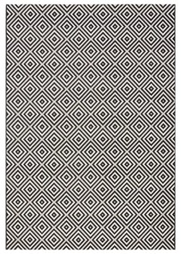 Черно-бял килим на открито , 140 x 200 cm Karo - NORTHRUGS