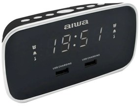 Радио часовник Aiwa CRU19BK   NEGRO Черен Radio FM