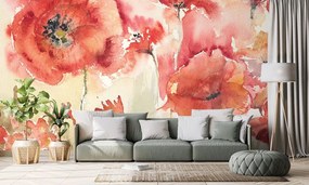 Тапет – Рисувани макове на поле