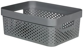 Сива кошница за съхранение Dots, 11 л Infinity - Curver