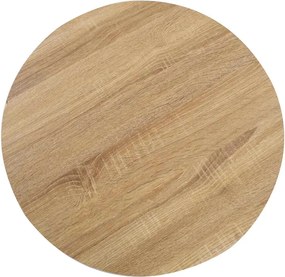 286421 vidaXL Бистро маса, светлокафява, 60 см, МДФ